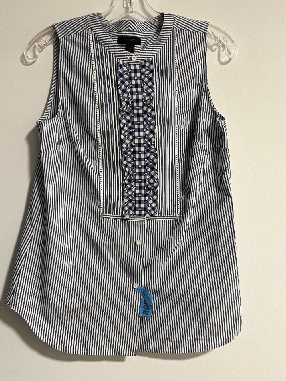 J.Crew Girls Sleeveless Striped Cotton Blouse – Size 2T